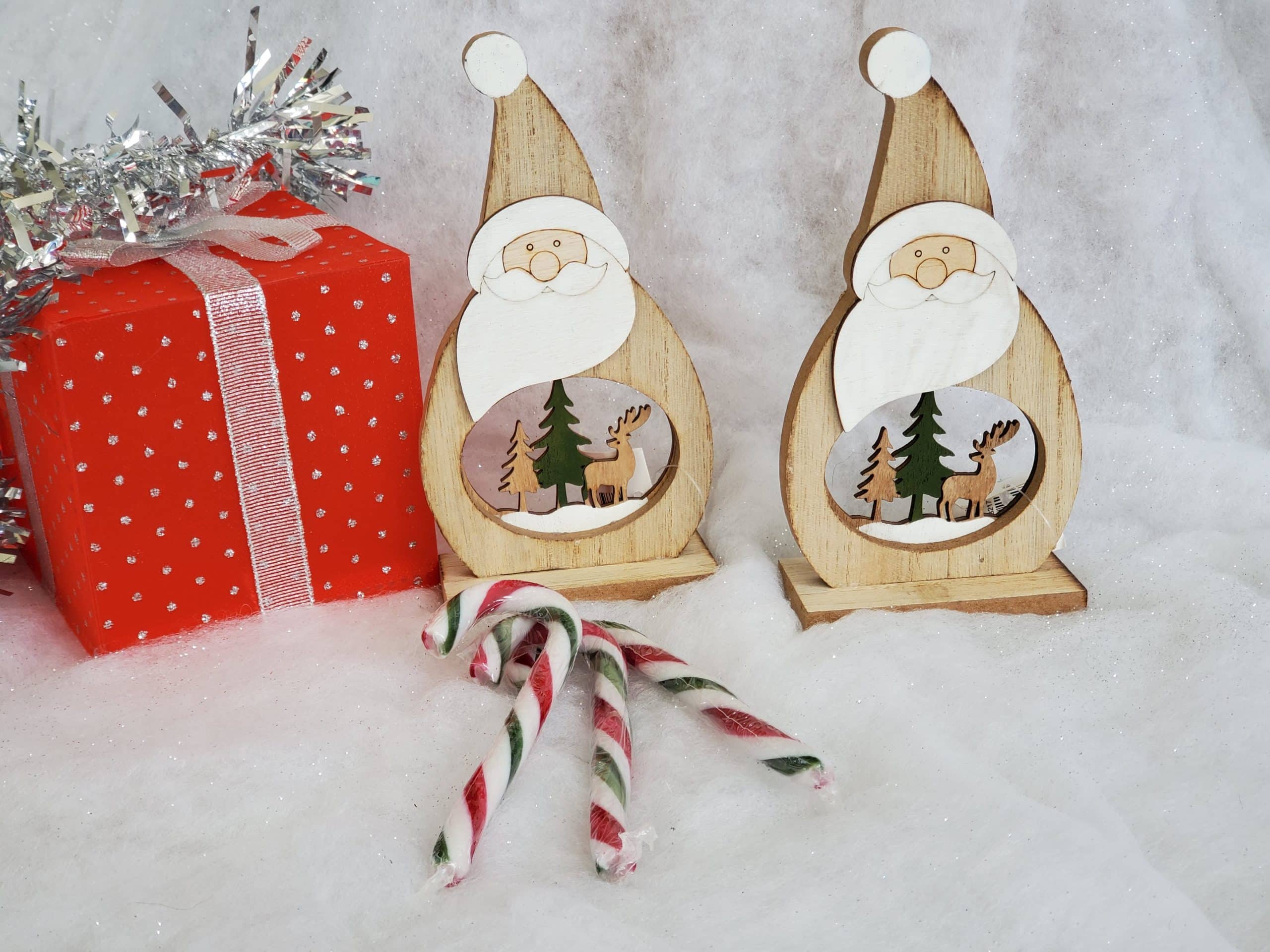 Father Christmas with festive scene