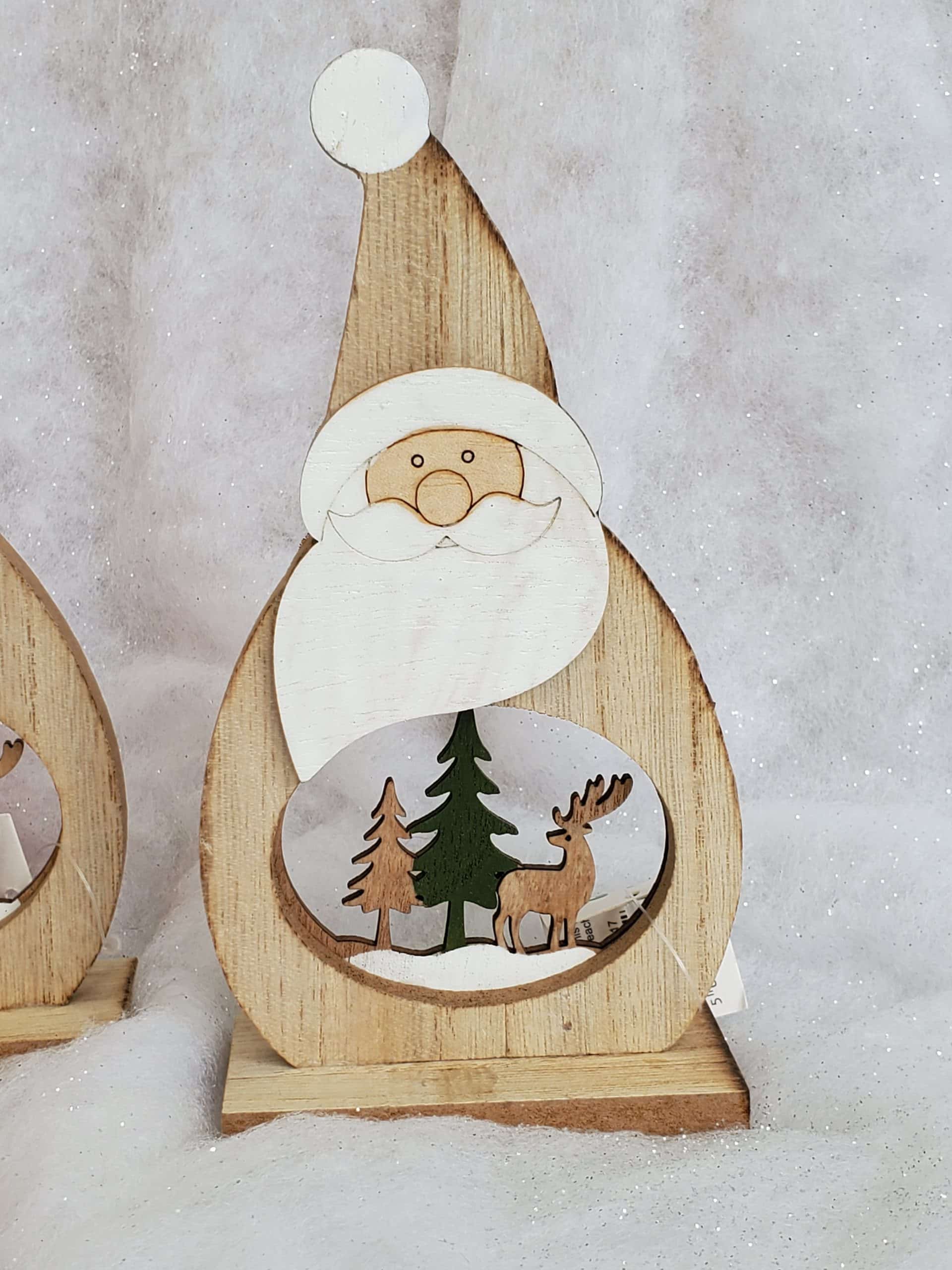 Father Christmas with festive scene