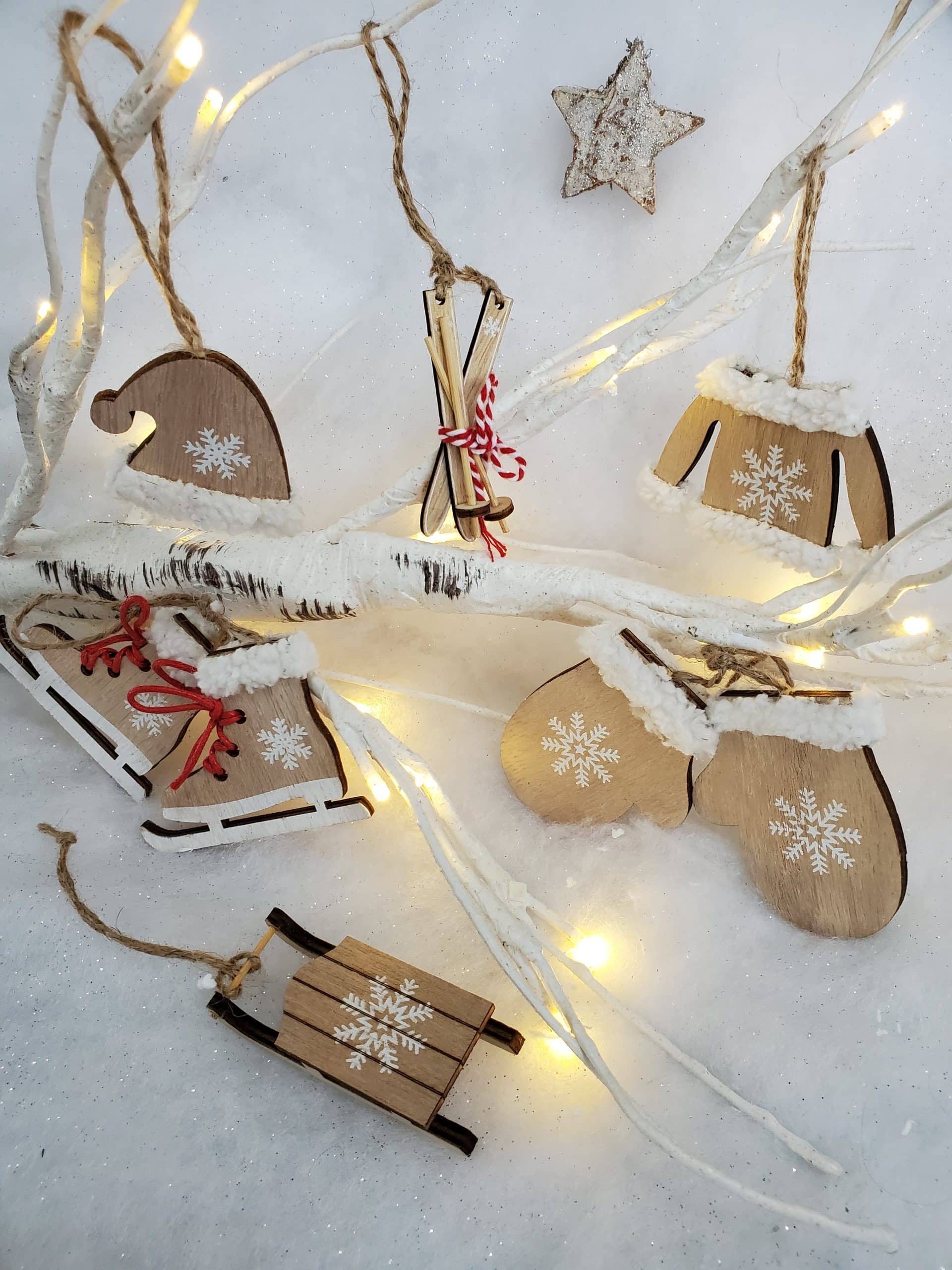 Alpine Sports Wooden Christmas Tree Decorations