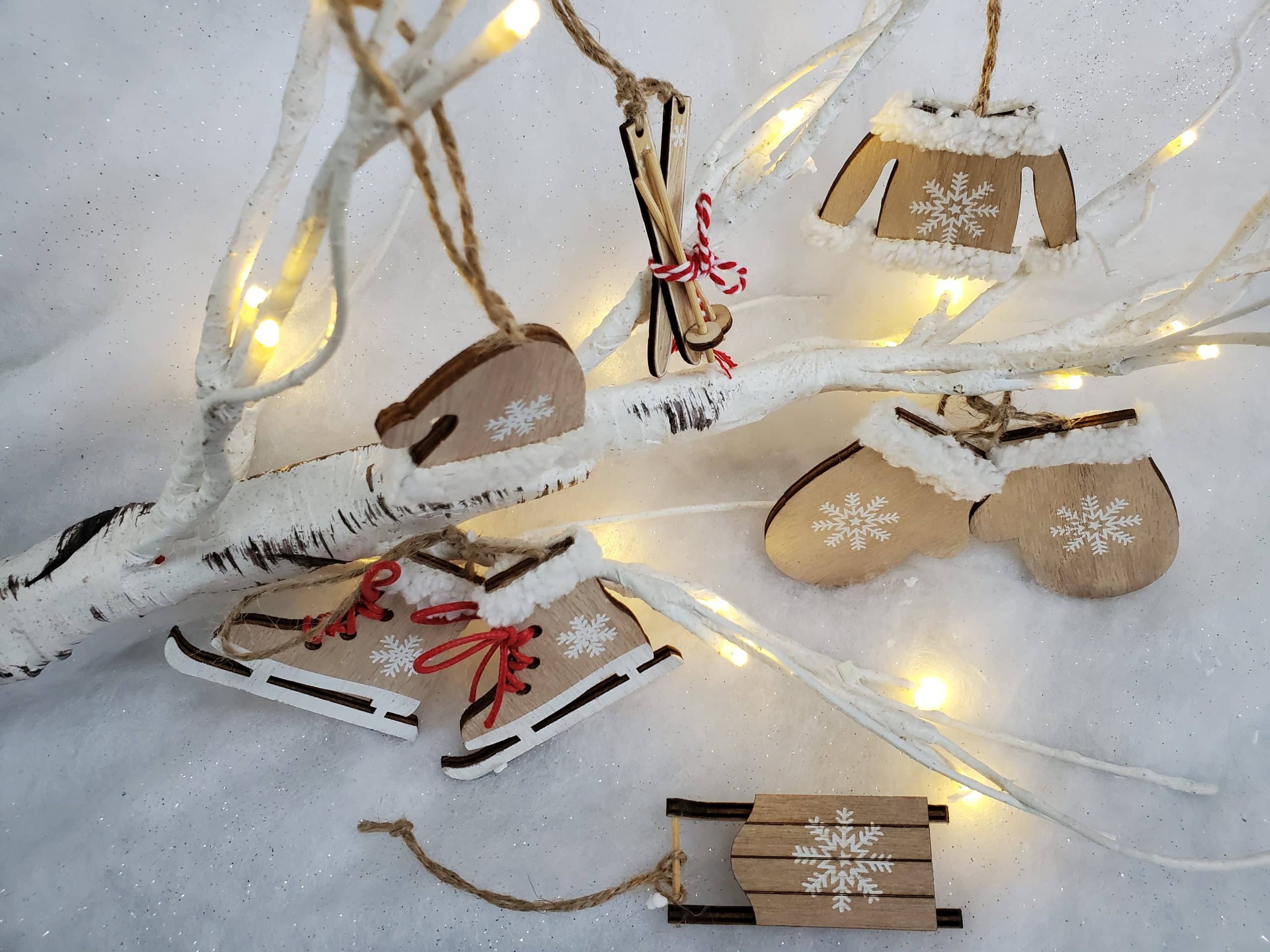 Alpine Sports Wooden Christmas Tree Decorations