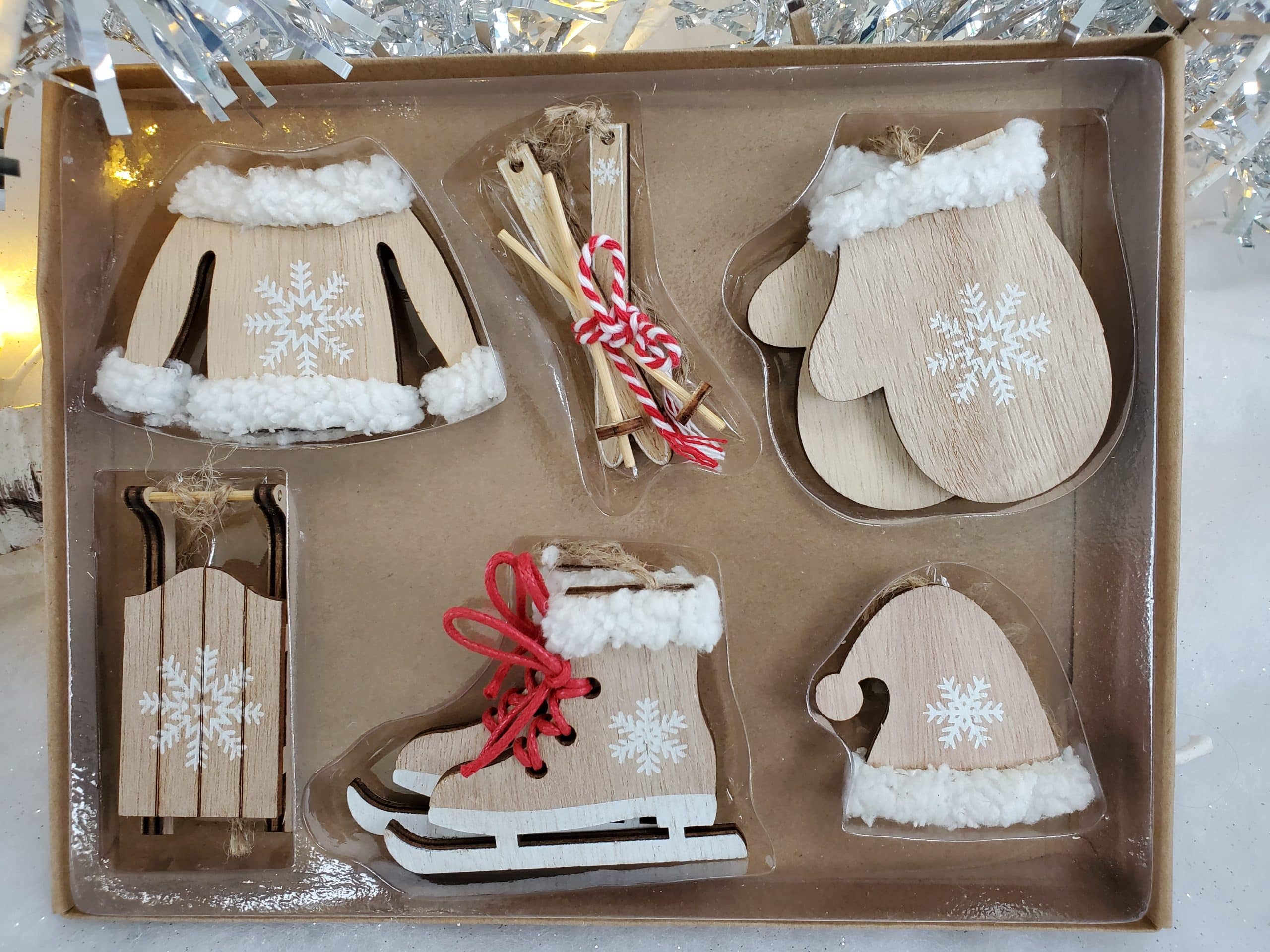 Alpine Sports Wooden Christmas Tree Decorations