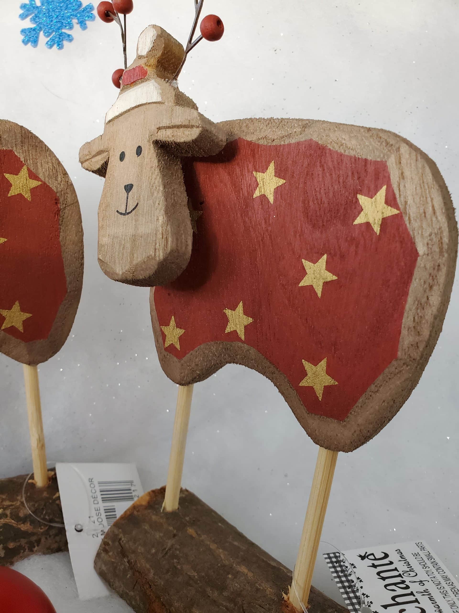 Wooden Reindeer Decoration