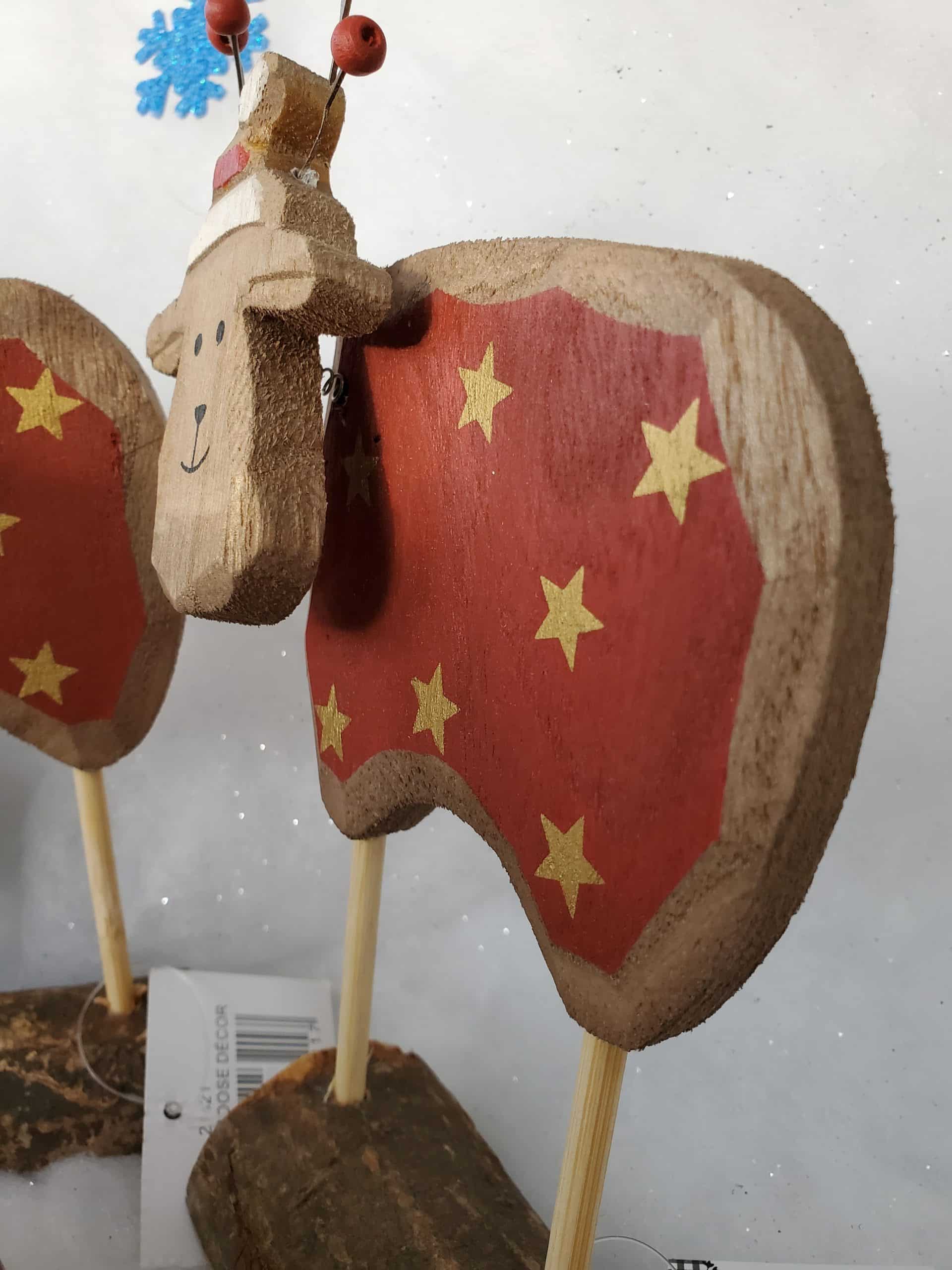 Wooden Reindeer Decoration