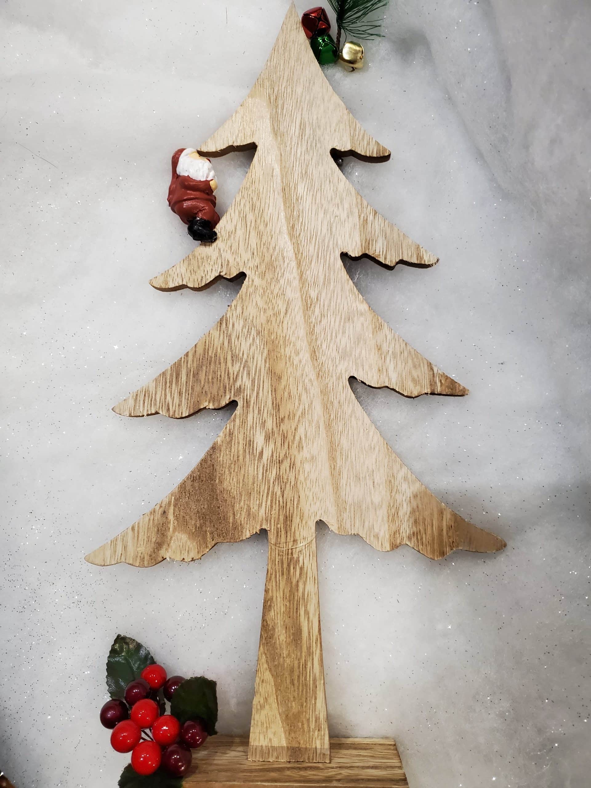 Wooden tree with Santa