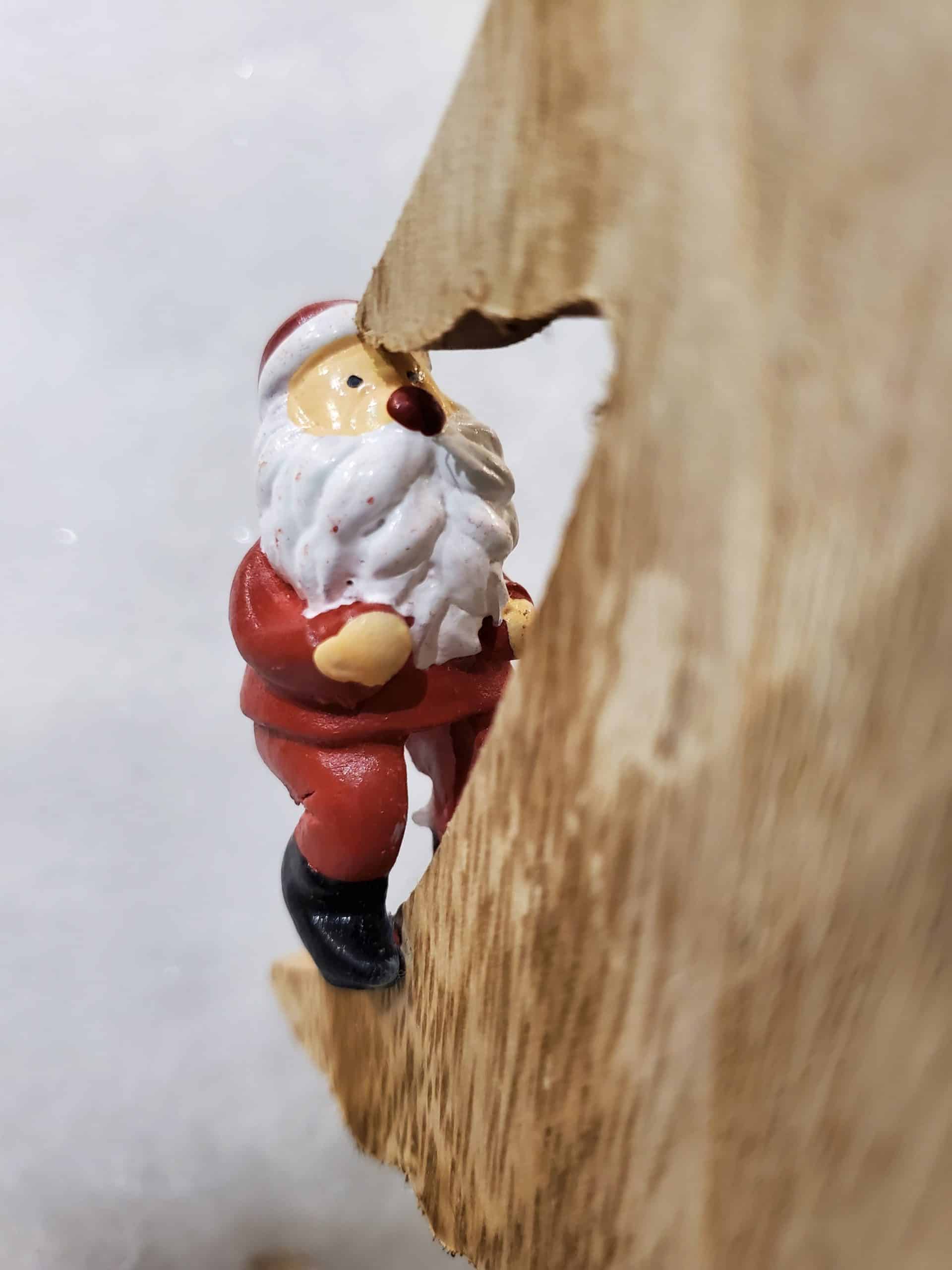 Wooden tree with Santa