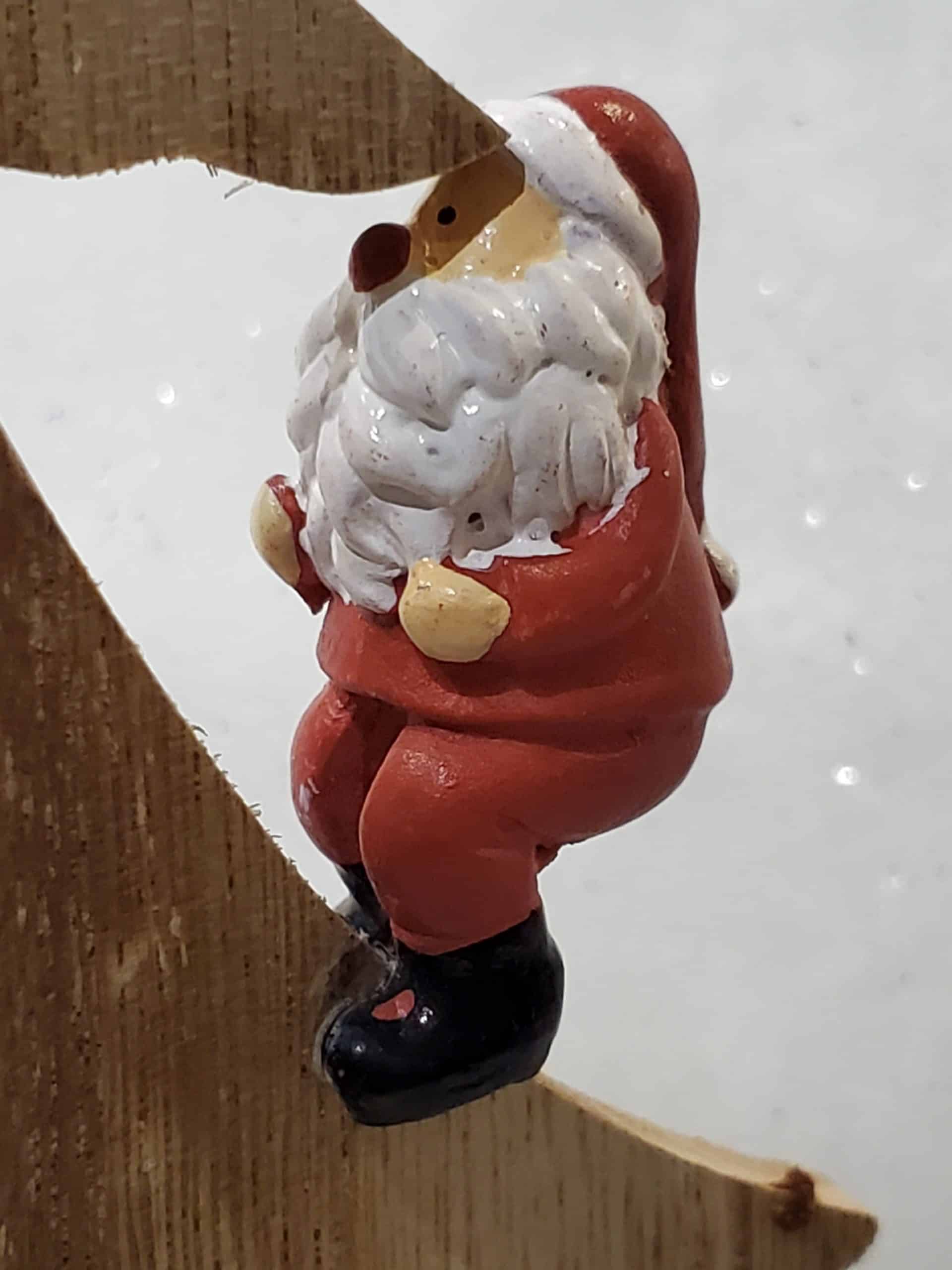 Wooden tree with Santa