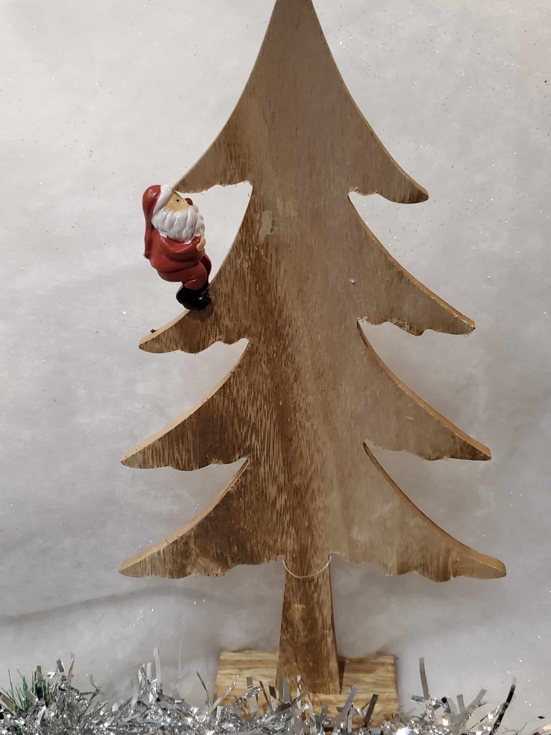 Wooden tree with Santa