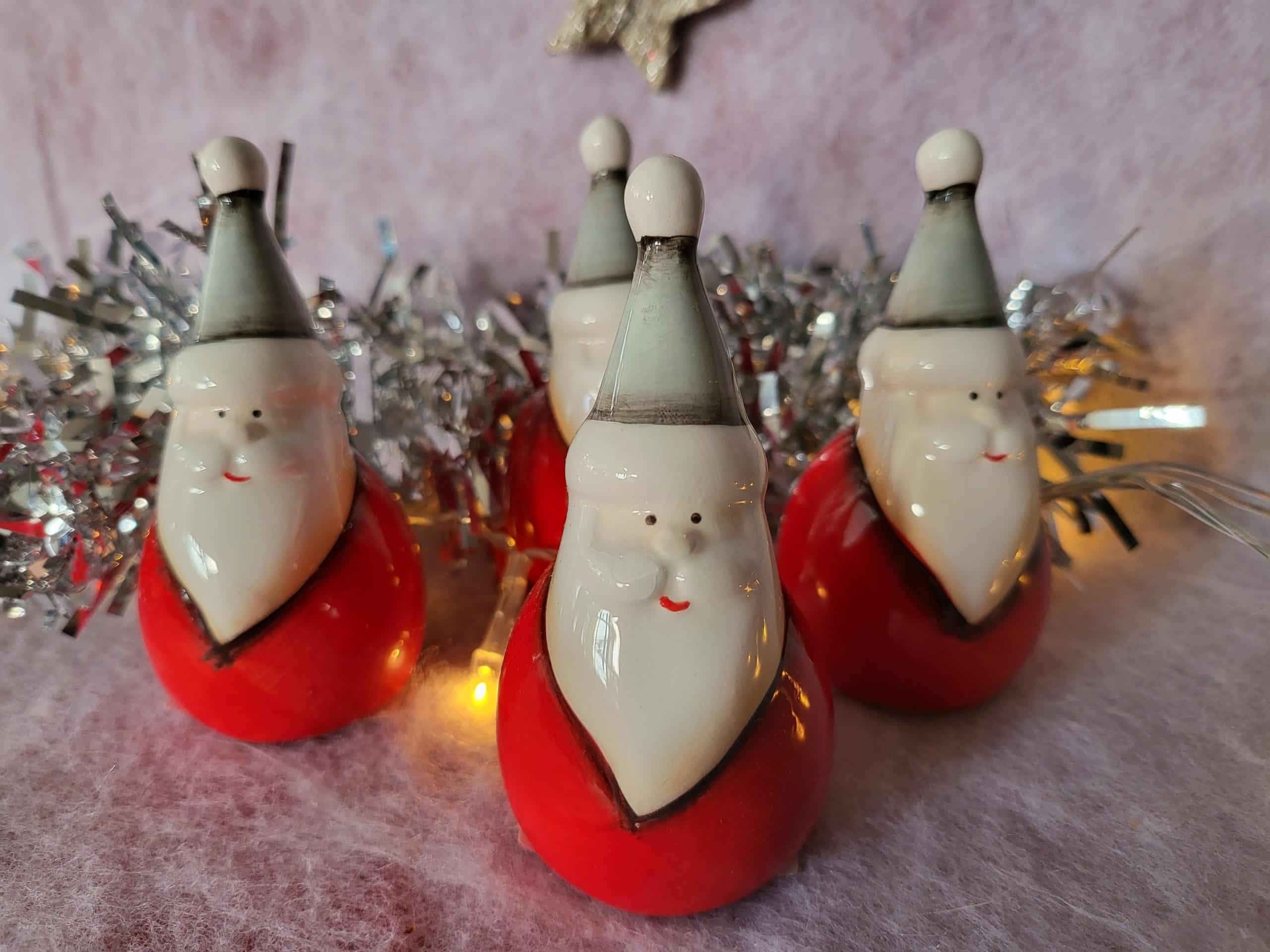 Jolly Ceramic Santas