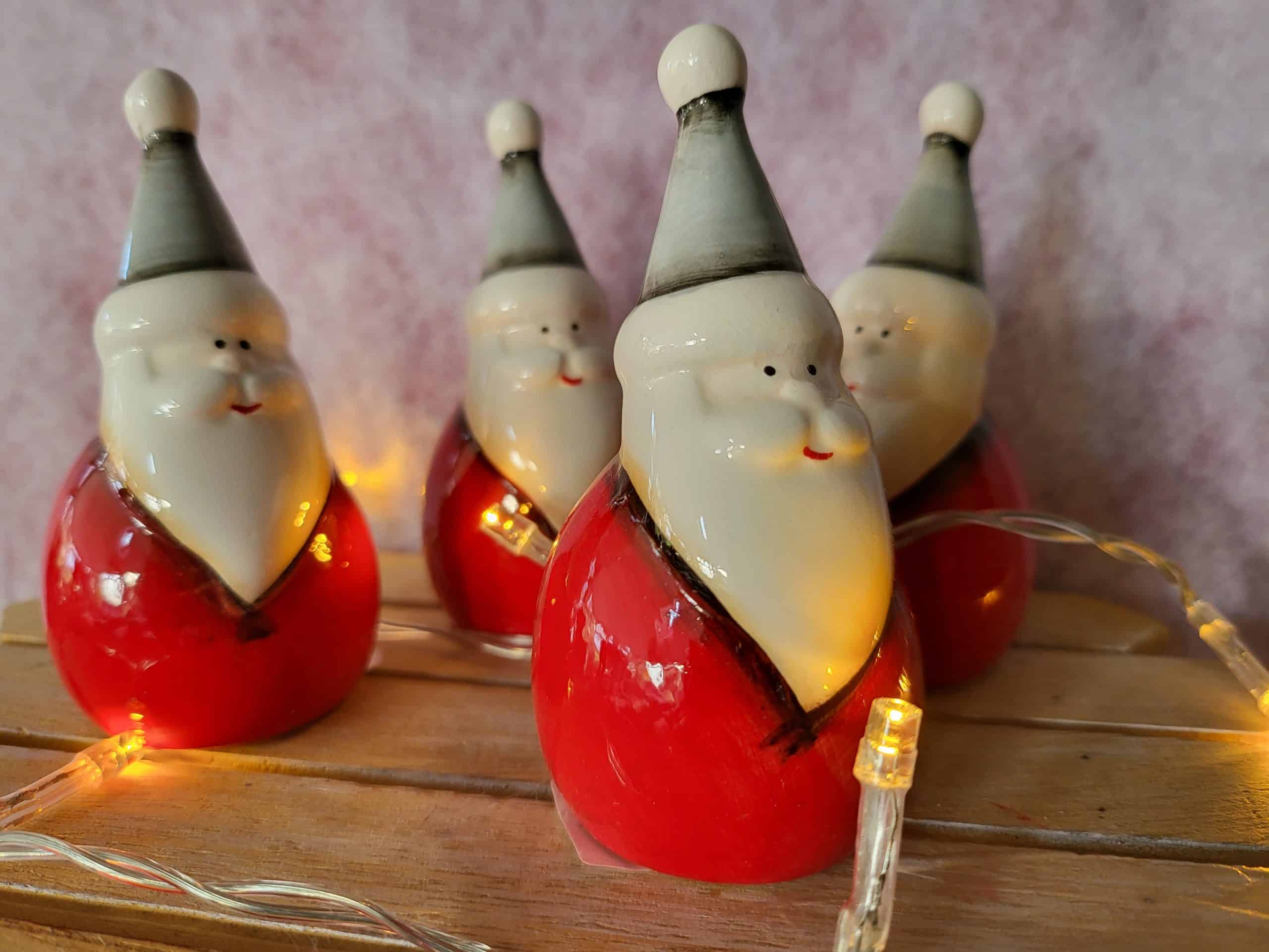 Jolly Ceramic Santas