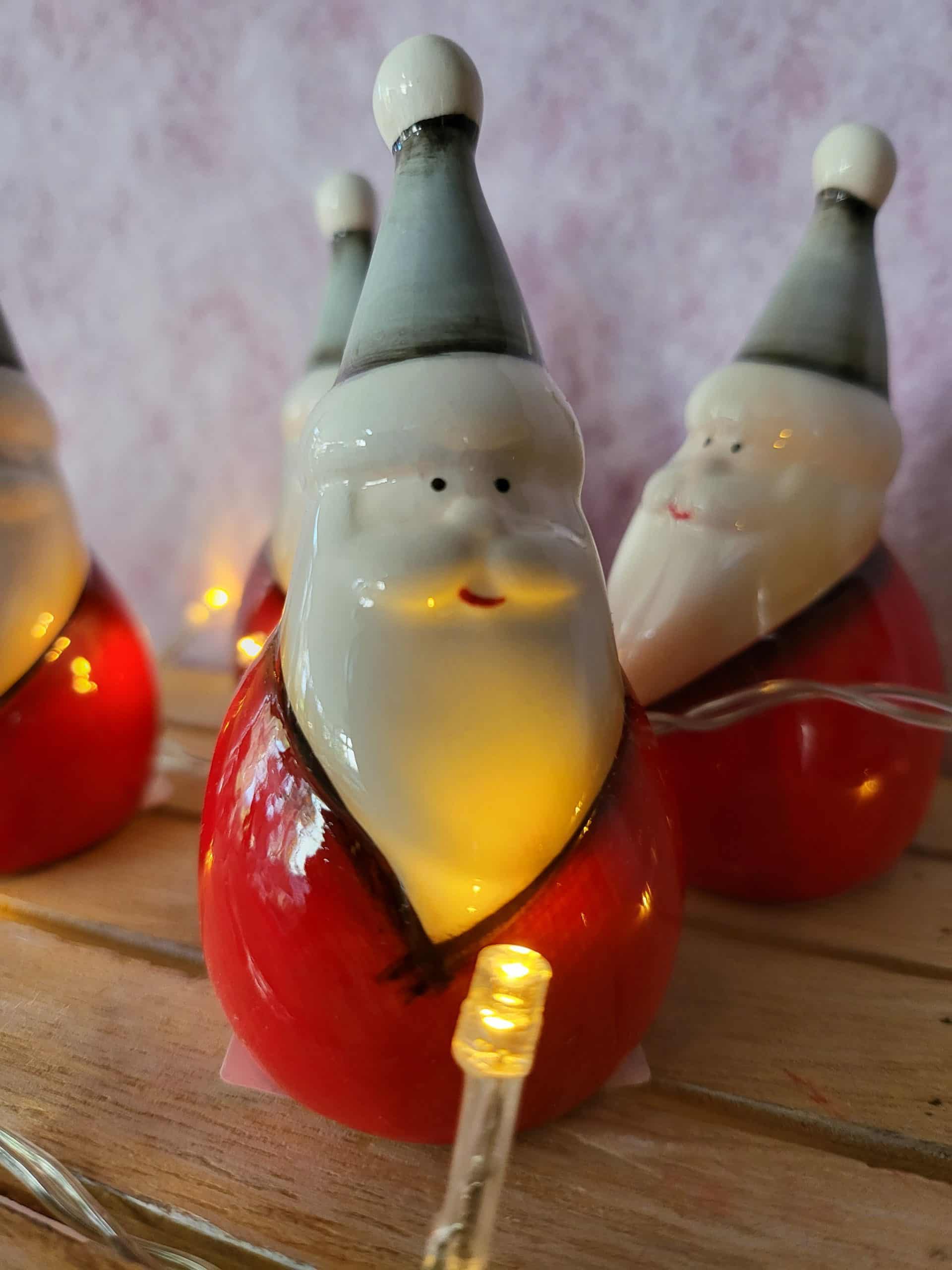 Jolly Ceramic Santas