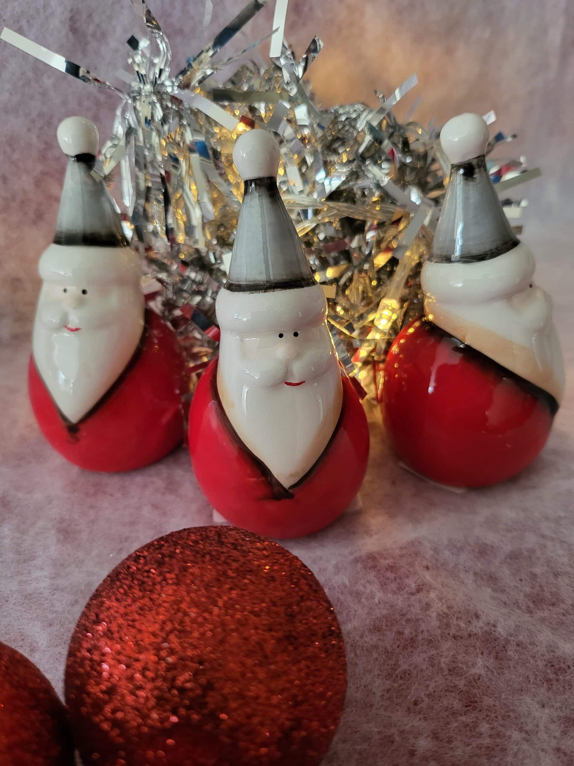 Jolly Ceramic Santas