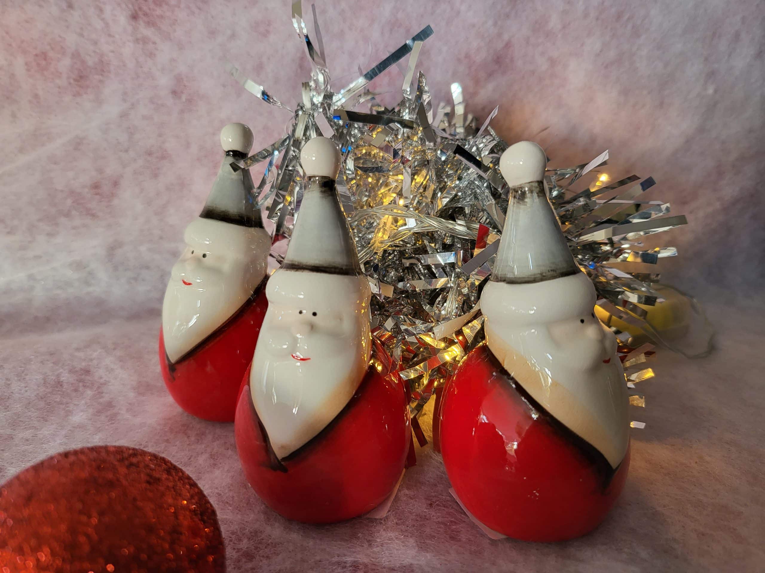 Jolly Ceramic Santas