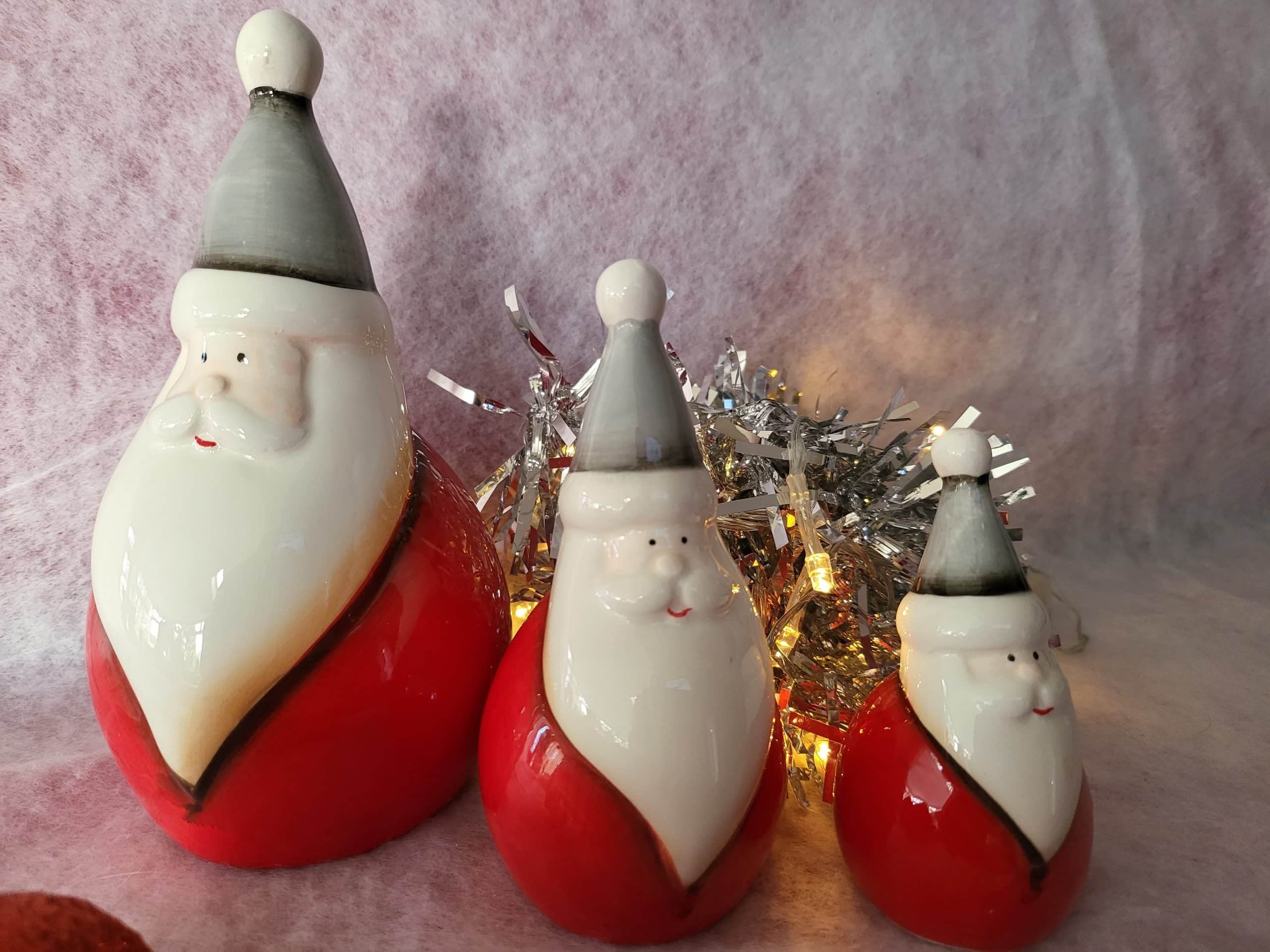 Jolly Ceramic Santas