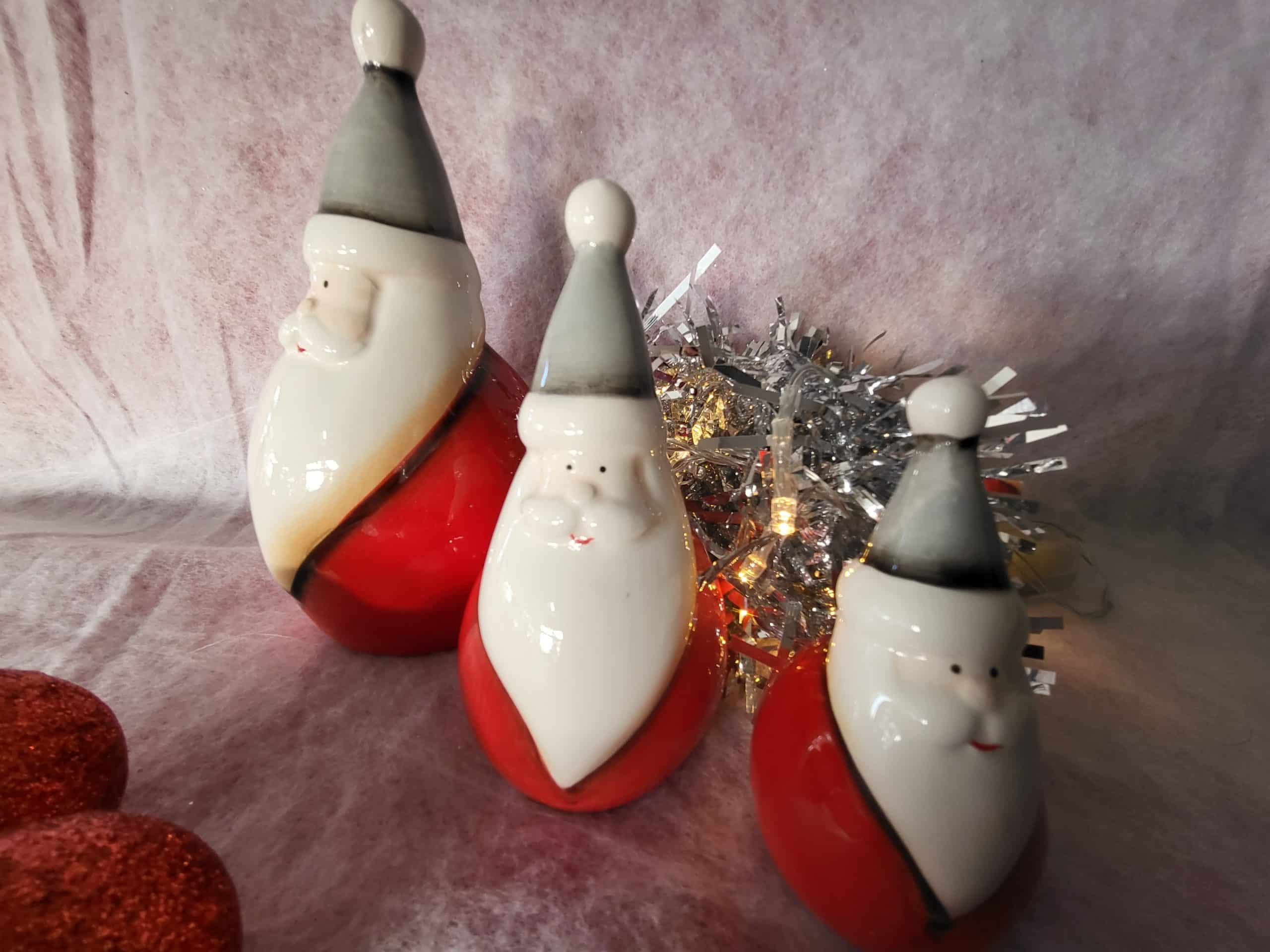 Jolly Ceramic Santas