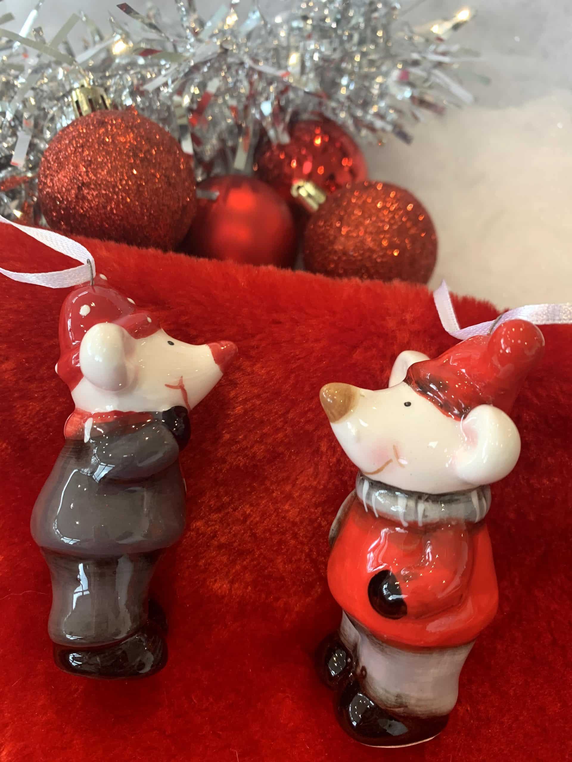 Winter Mice Tree Decorations