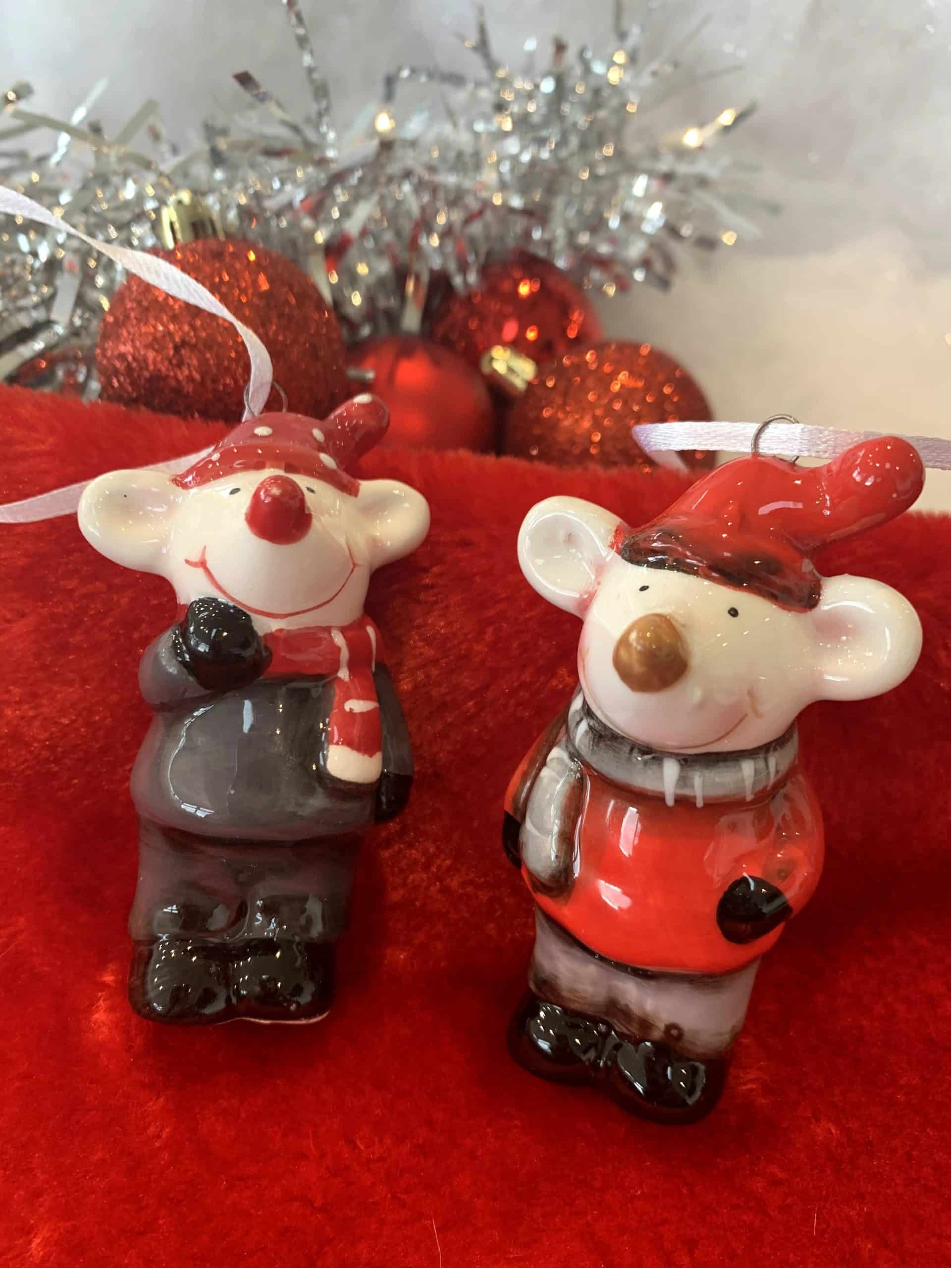 Winter Mice Tree Decorations