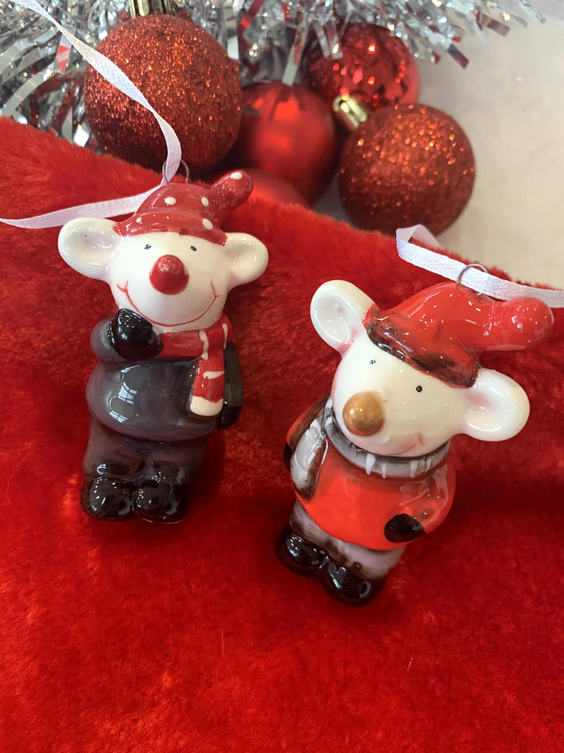 Winter Mice Tree Decorations