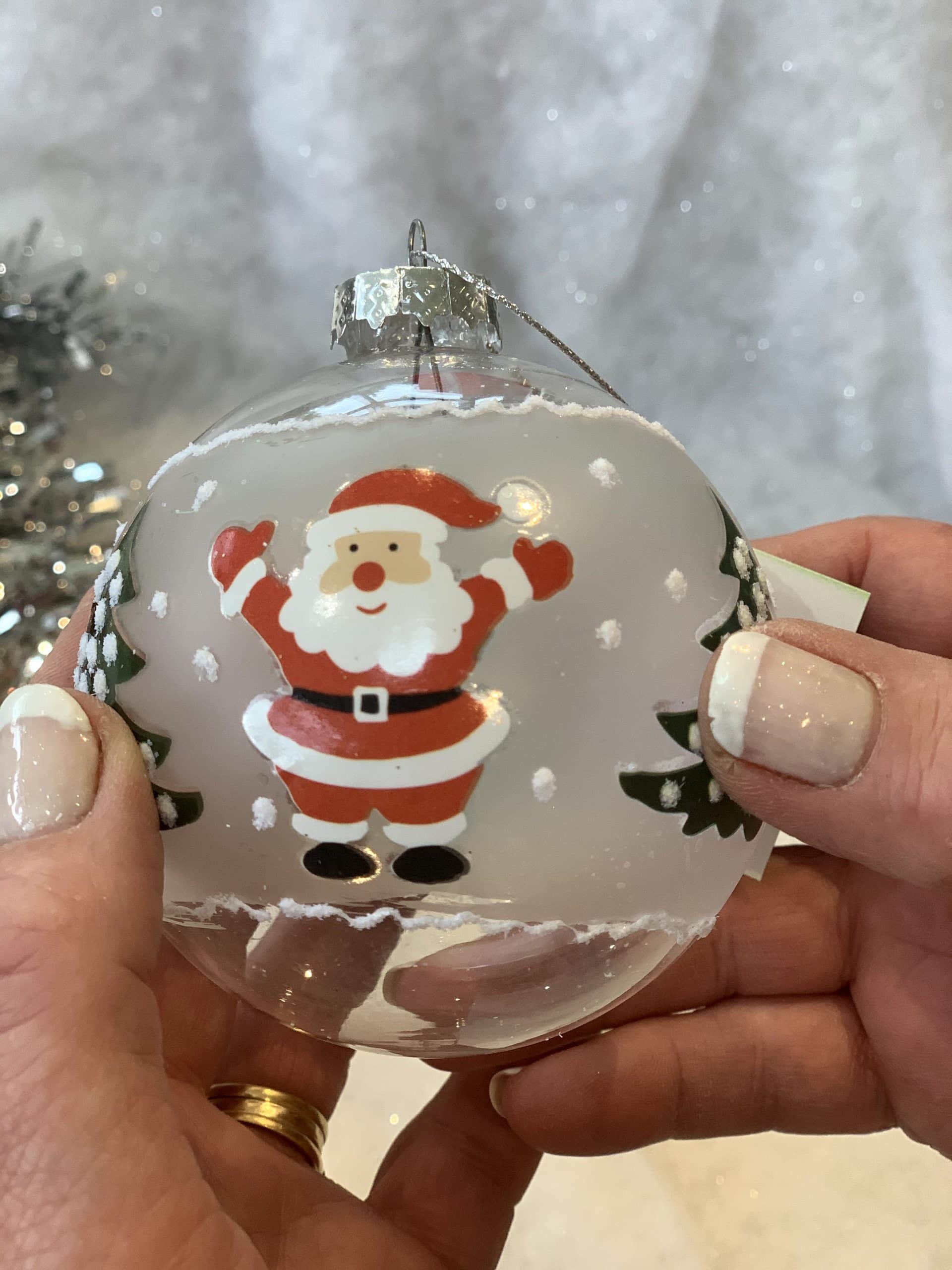 Glass Baubles with Festive design
