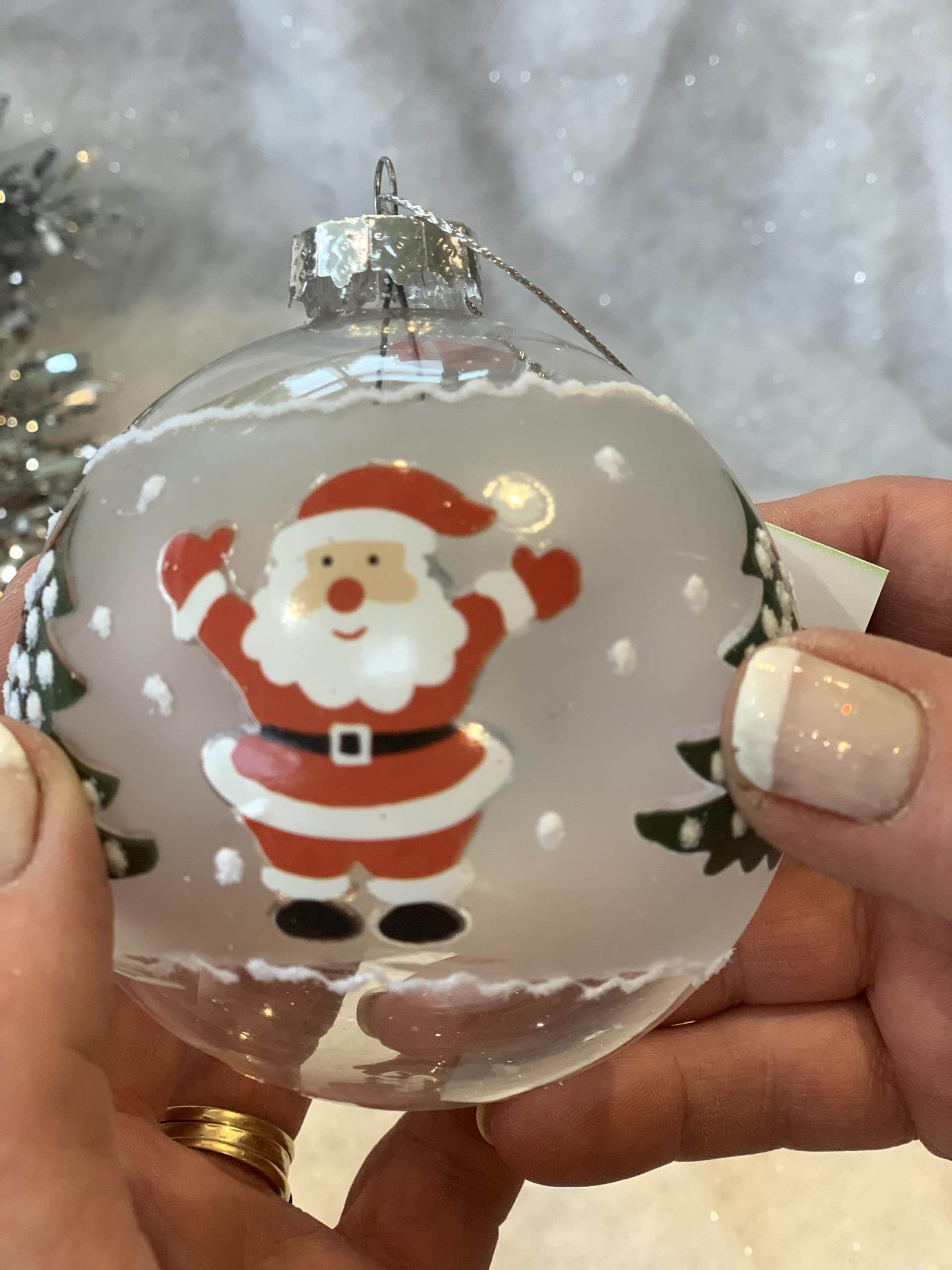Glass Baubles with Festive design