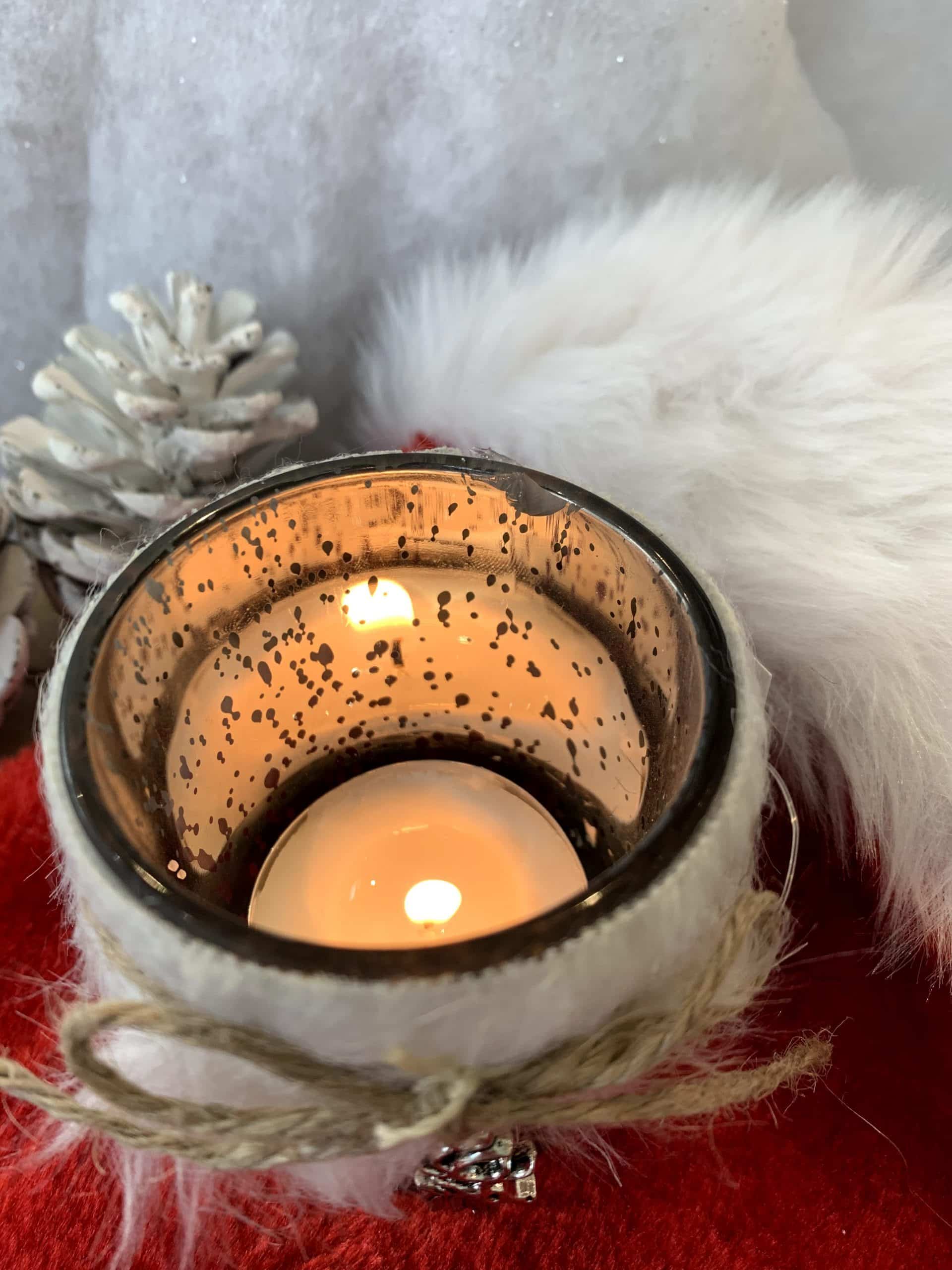 Winter Woodland Fur Tea Light Holders
