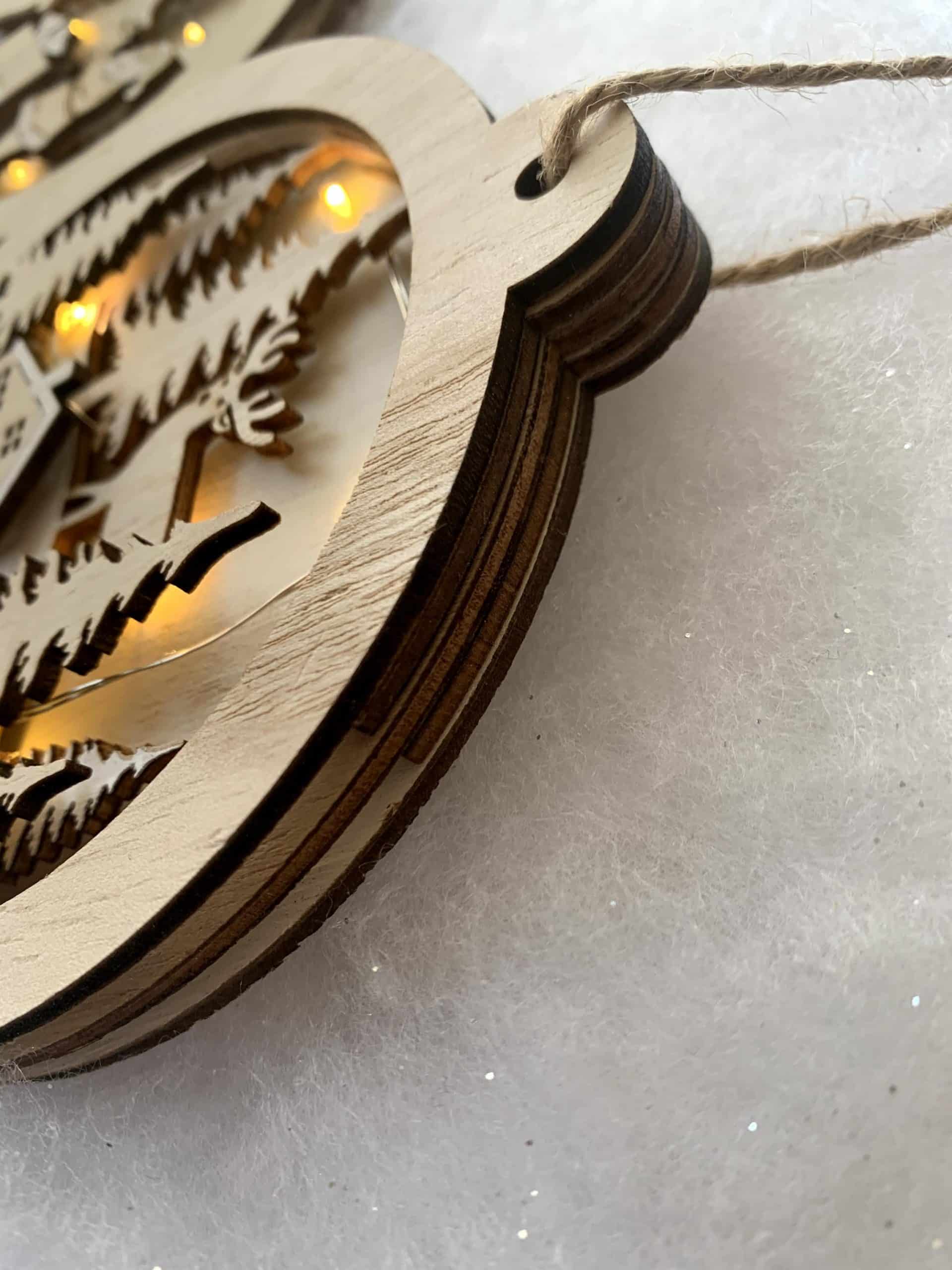 Light-up Wooden Scene
