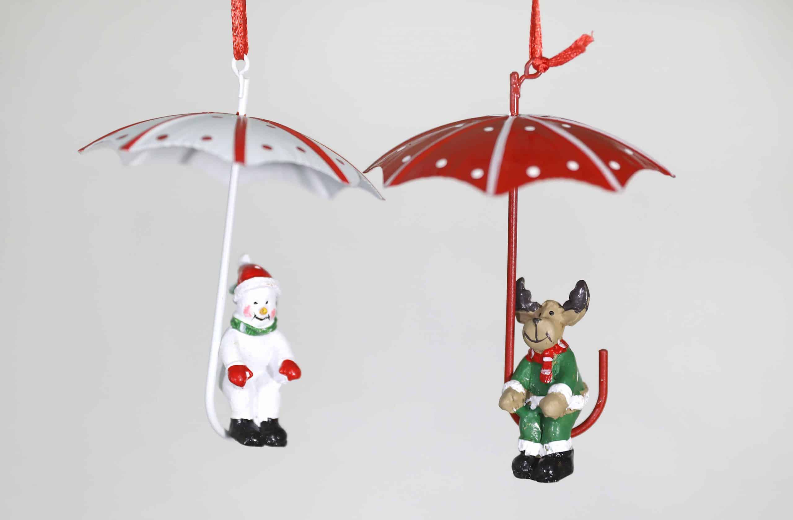 Festive Friends on Umbrellas
